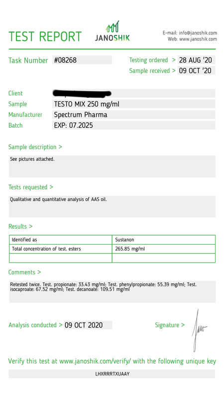 USA Domestic Sustanon Spectrum Pharma