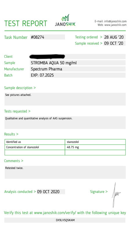 USA Domestic Stromba Aqua Spectrum Pharma